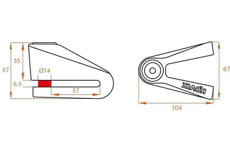 Kovix KVS2SS 14mm Disc Lock Kovix KVS2SS 14mm Disc Lock