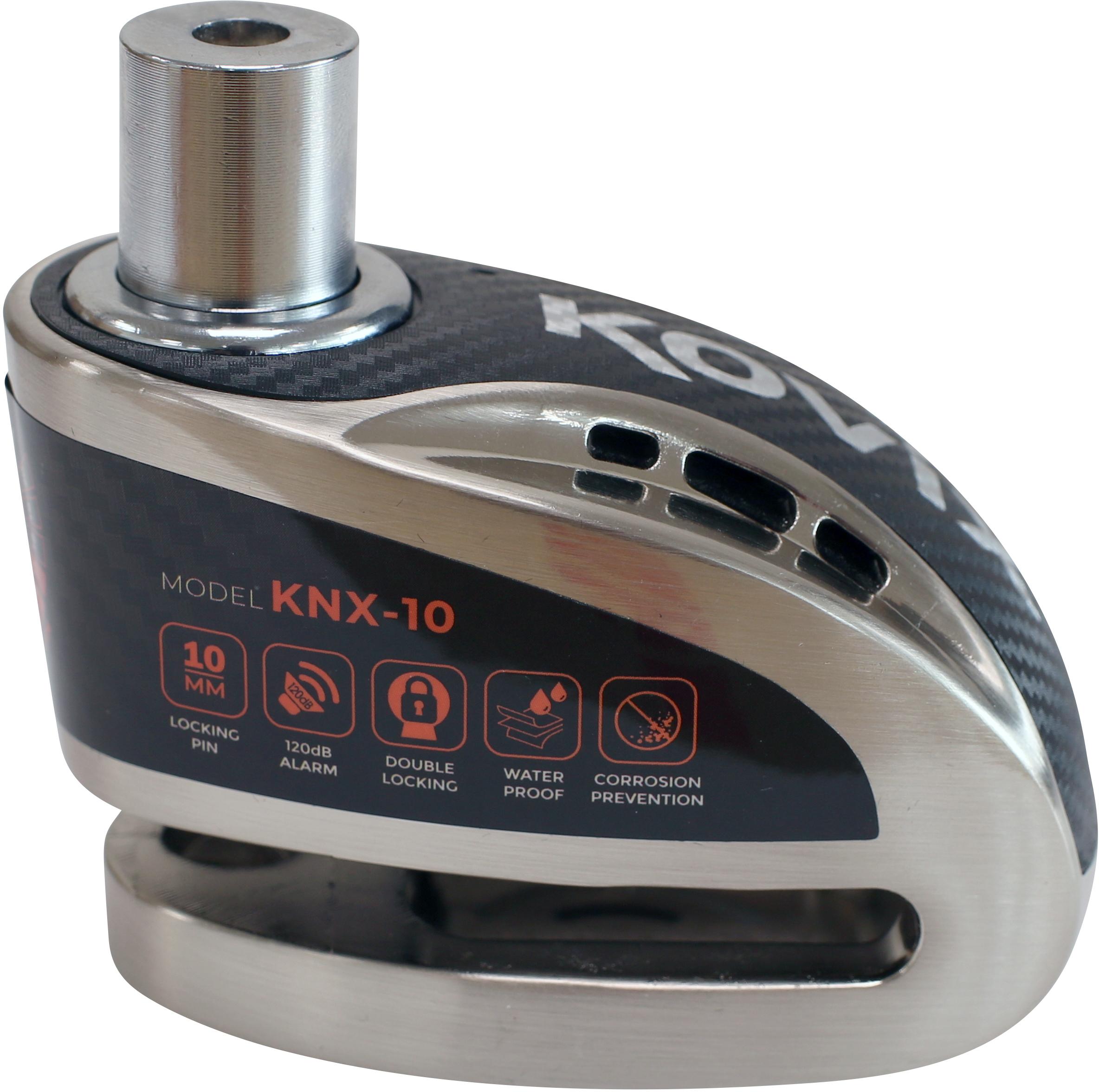 Kovix KNX10 10mm 120db Alarm Disc Lock - Brushed Metal
