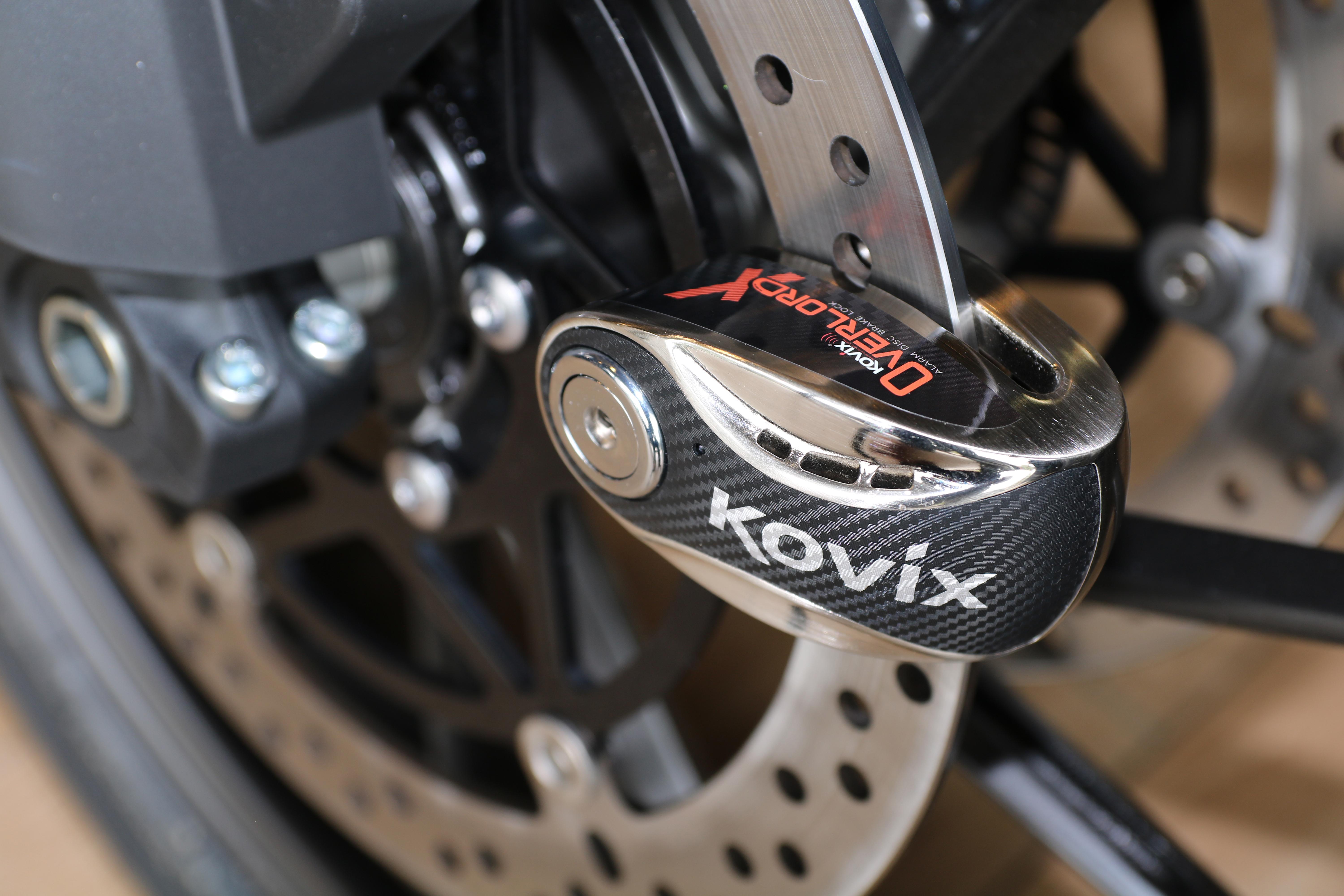 Kovix KNX10 10mm 120db Alarm Disc Lock - Brushed Metal