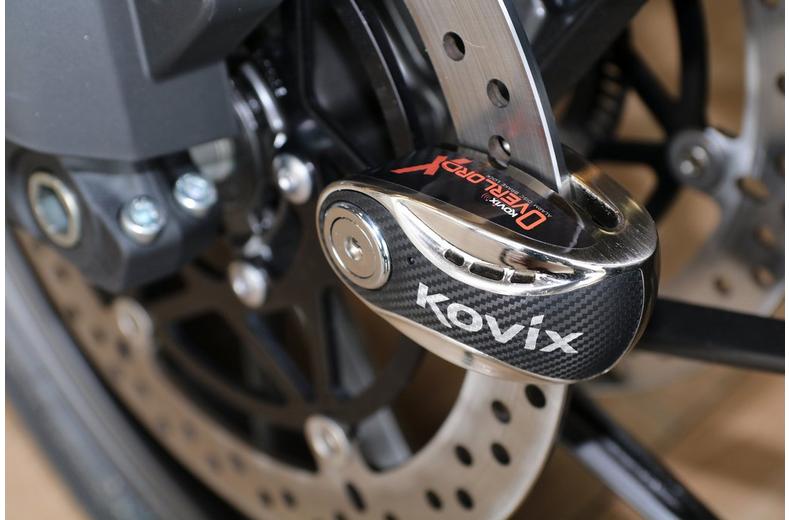 Kovix KNX10 10mm 120db Alarm Disc Lock - Brushed Metal Kovix KNX10 10mm 120db Alarm Disc Lock - Brushed Metal