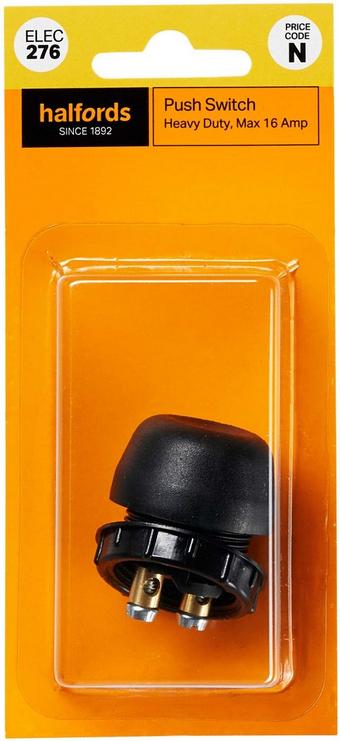 Halfords Heavy Duty Push Switch (ELEC276)