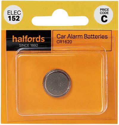 Halfords Car Alarm Battery CR1620 (ELEC152) Halfords Car Alarm Battery CR1620 (ELEC152)