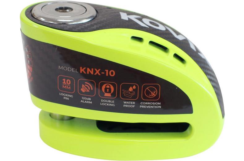 Kovix KNX10 10mm 120db Alarm Disc Lock - Fluo Green Kovix KNX10 10mm 120db Alarm Disc Lock - Fluo Green