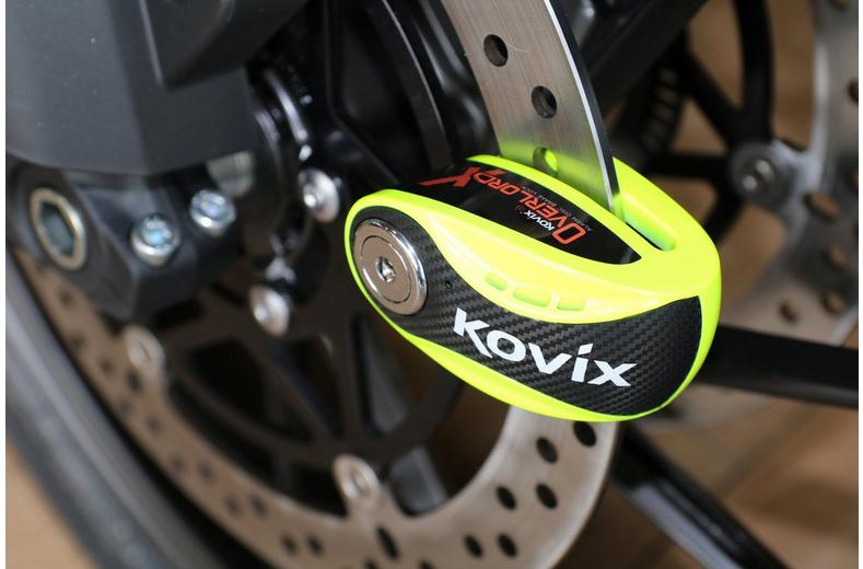 Kovix KNX10 10mm 120db Alarm Disc Lock - Fluo Green Kovix KNX10 10mm 120db Alarm Disc Lock - Fluo Green