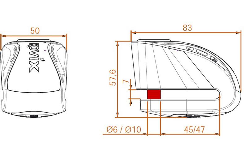 Kovix KNX10 10mm 120db Alarm Disc Lock - Fluo Green Kovix KNX10 10mm 120db Alarm Disc Lock - Fluo Green