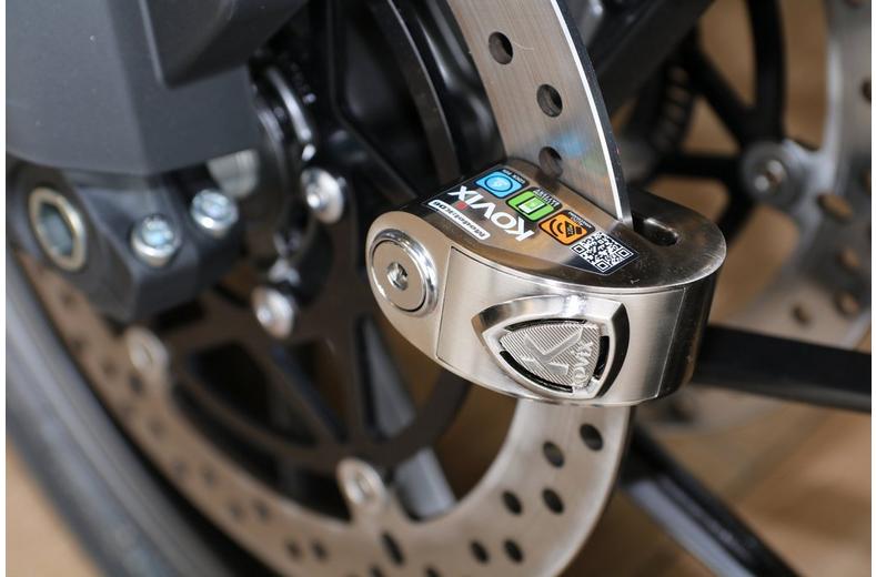 Kovix KD6 6mm 120db Alarm Disc Lock - Brushed Metal Kovix KD6 6mm 120db Alarm Disc Lock - Brushed Metal