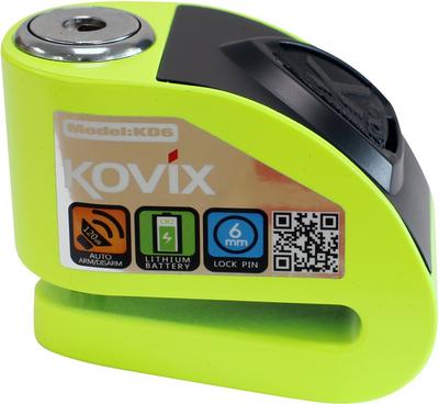 Kovix KD6 6mm 120db Alarm Disc Lock - Fluo Green Kovix KD6 6mm 120db Alarm Disc Lock - Fluo Green