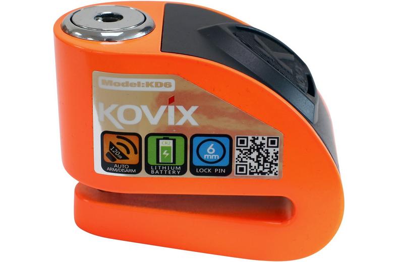 Kovix KD6 6mm 120db Alarm Disc Lock - Fluo Orange Kovix KD6 6mm 120db Alarm Disc Lock - Fluo Orange