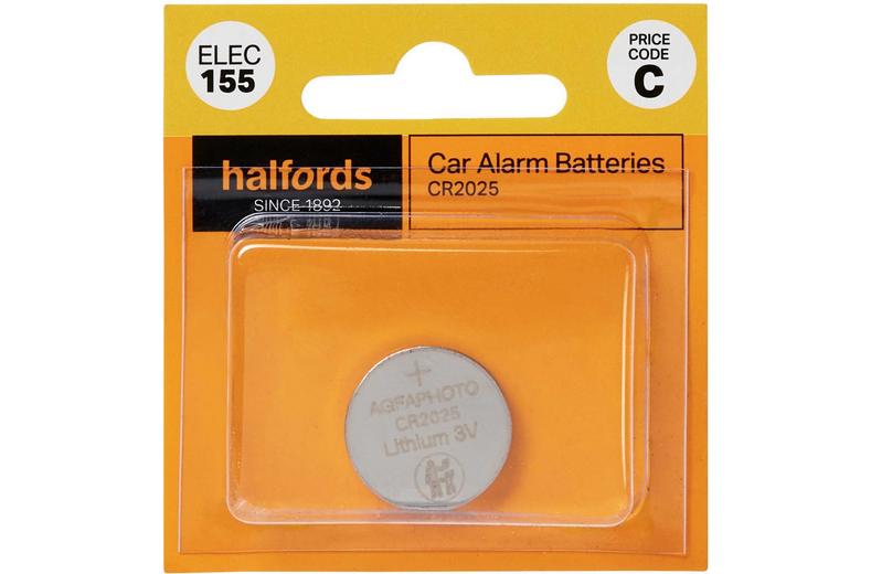 Halfords Car Alarm Battery CR2025 (ELEC155) Halfords Car Alarm Battery CR2025 (ELEC155)