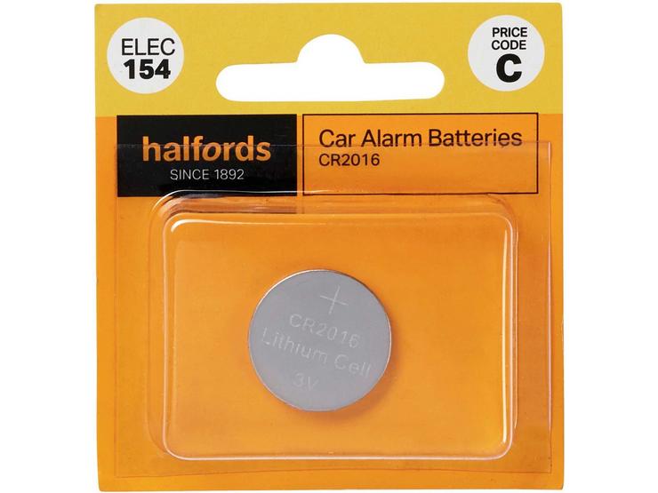 Halfords Car Alarm Battery CR2016 (ELEC154)