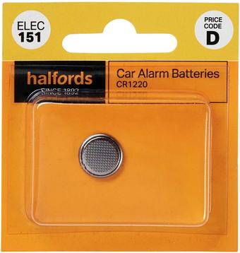Halfords Car Alarm Battery CR1220 (ELEC151)