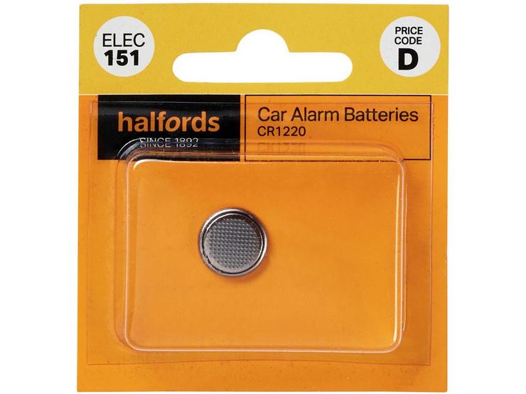 Halfords Car Alarm Battery CR1220 (ELEC151)