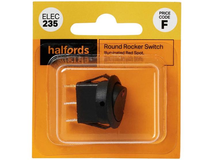 Halfords Round Rocker Switch 10 Amp Max (ELEC235)