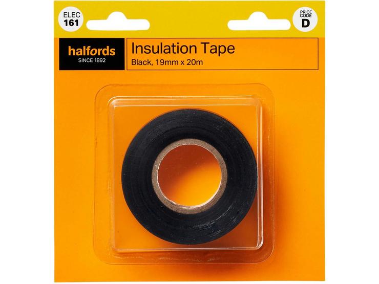 Halfords Insulation Tape Black 19mmx20m (ELEC161)