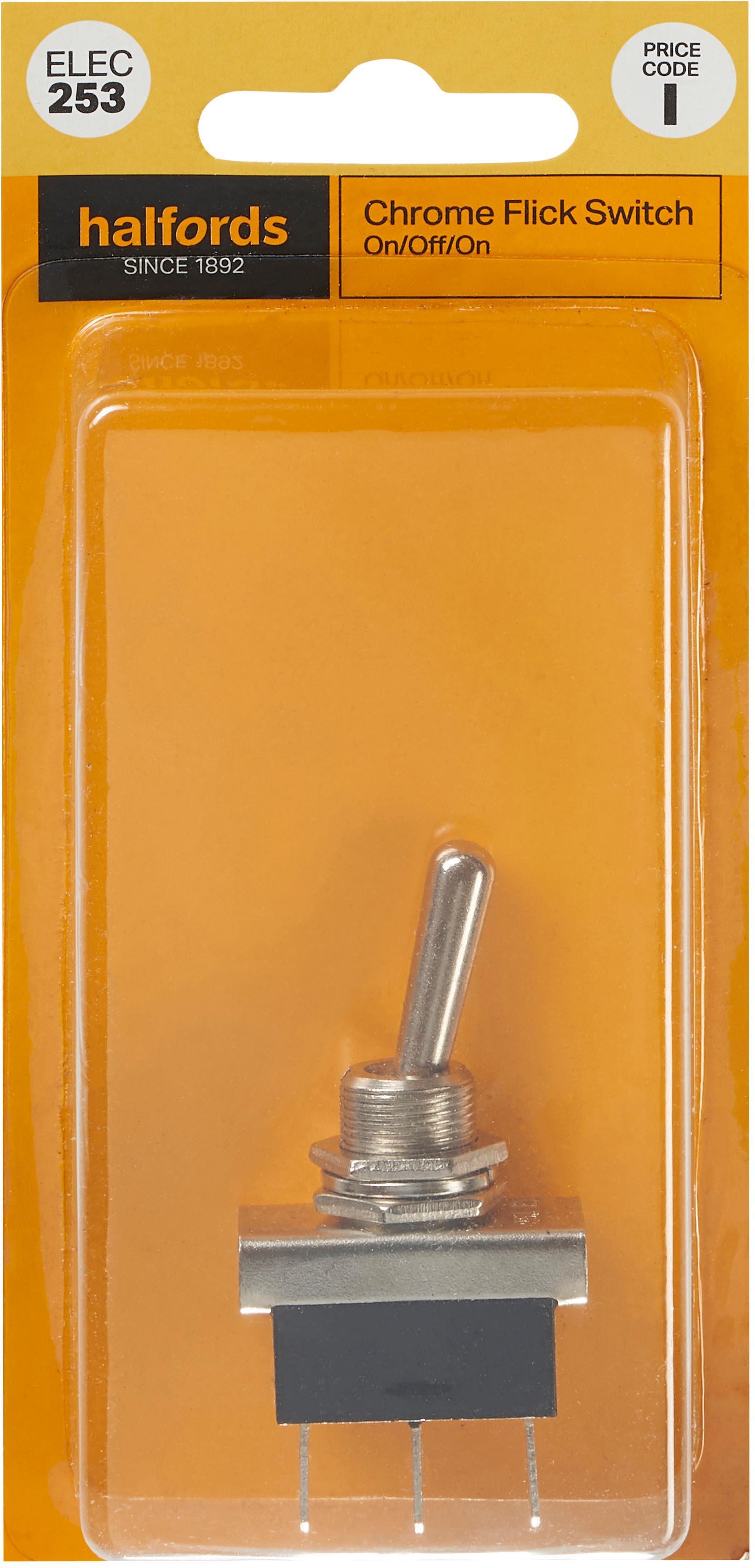 Halfords Toggle Switch On/Off Metal Heavy Duty Non Illuminated (ELEC253)