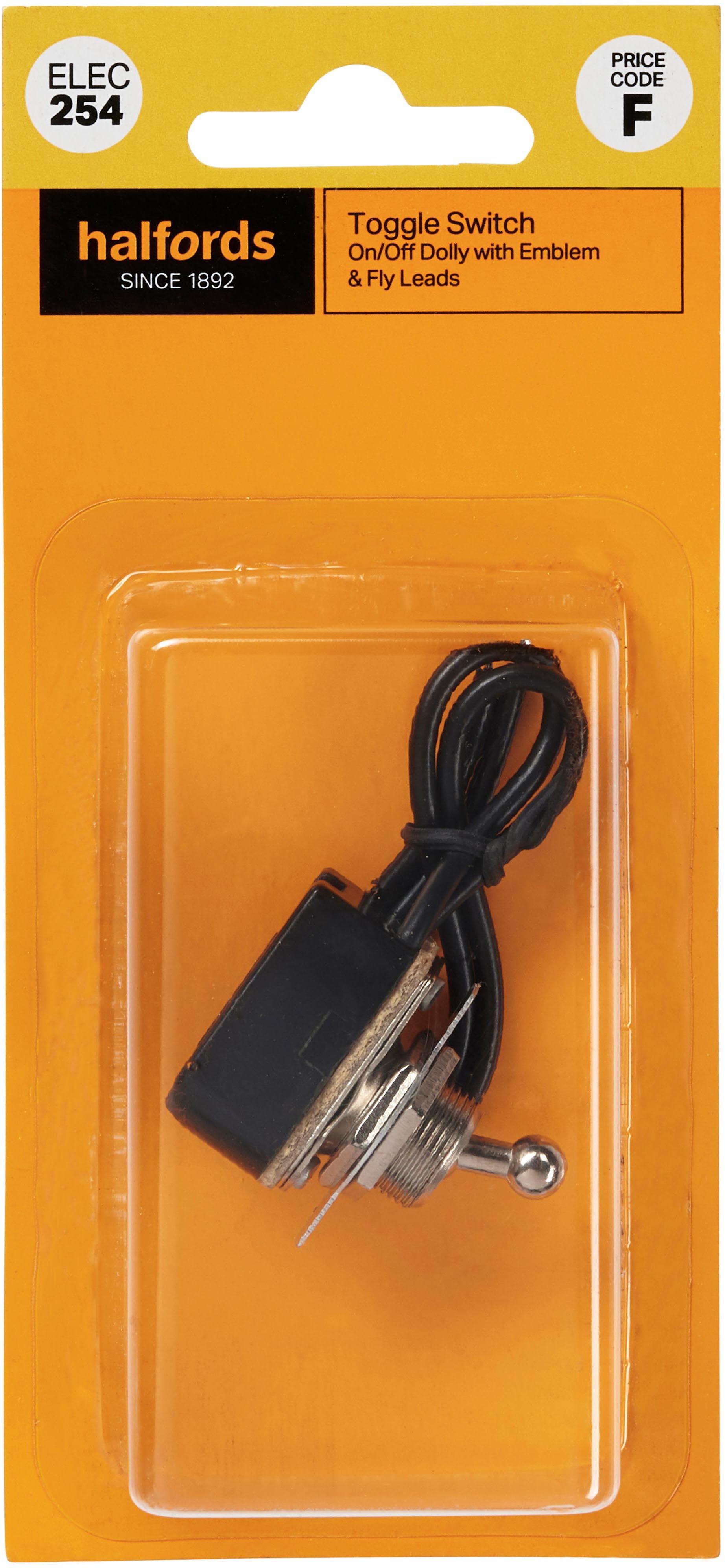 Halfords Toggle Switch On/Off Metal Non Illuminated (ELEC254)