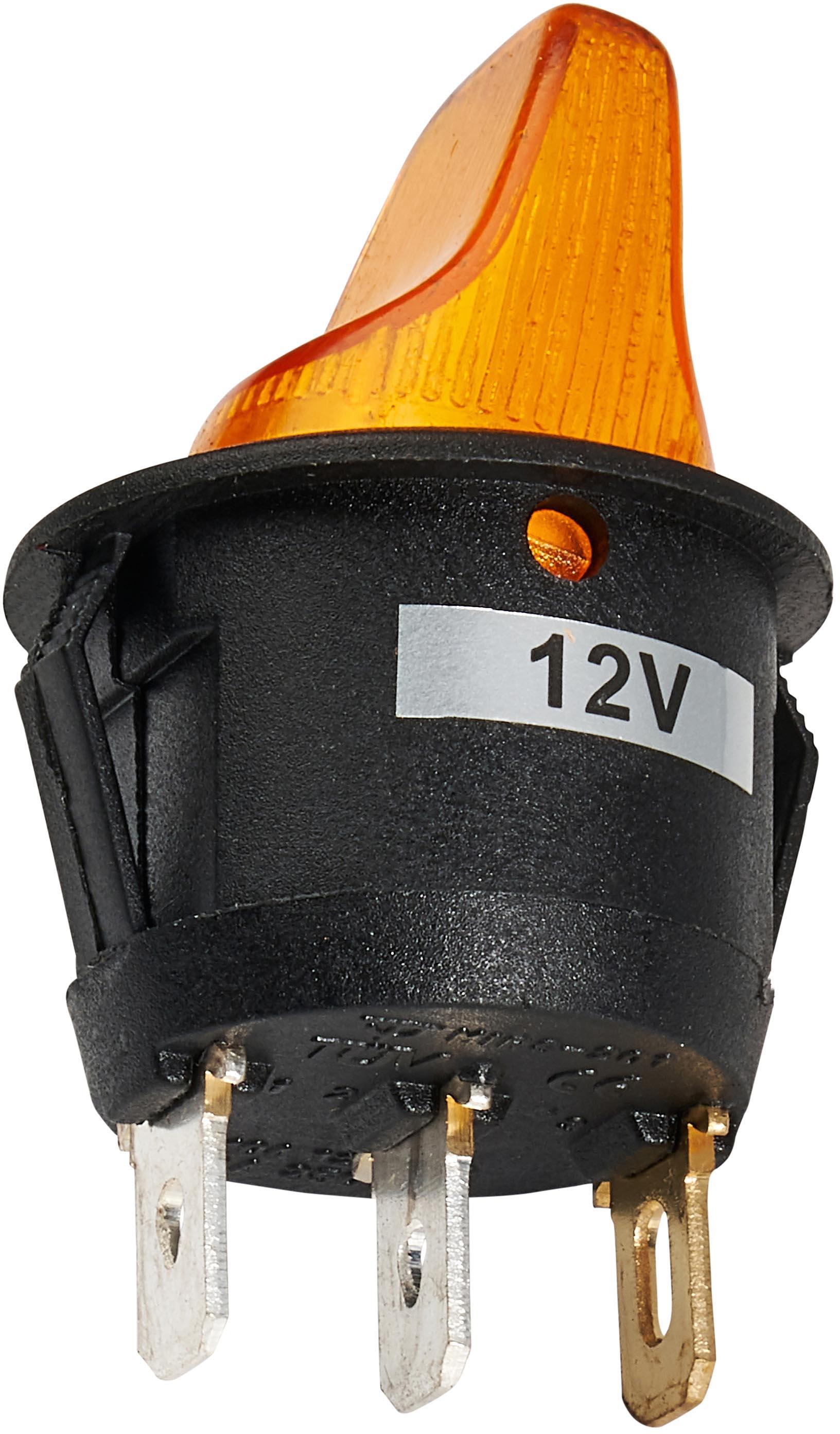 Halfords Mini Flick Switch On/Off Illuminated Amber (ELEC239)