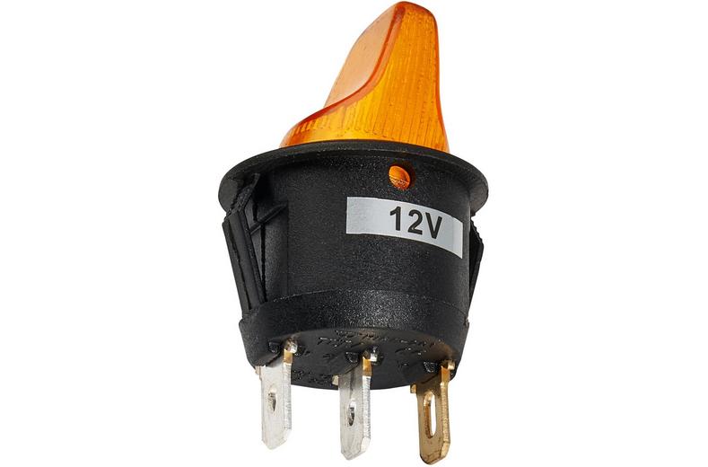 Halfords Mini Flick Switch On/Off Illuminated Amber (ELEC239) Halfords Mini Flick Switch On/Off Illuminated Amber (ELEC239)