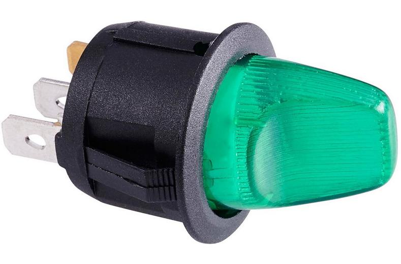 Halfords Mini Flick Switch On/Off Illuminated Green (ELEC236) Halfords Mini Flick Switch On/Off Illuminated Green (ELEC236)