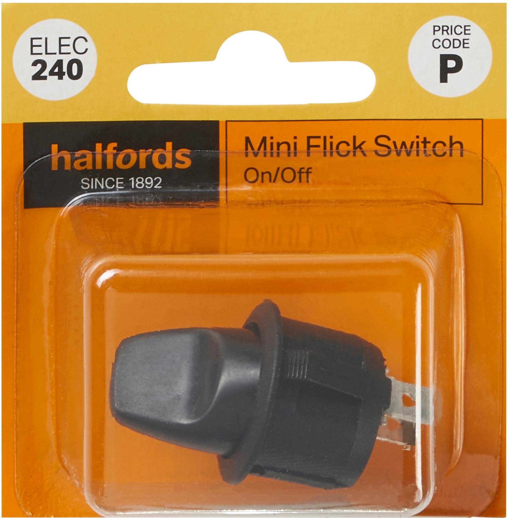 Halfords Mini Flick Switch On/Off Non Illuminated (ELEC240)