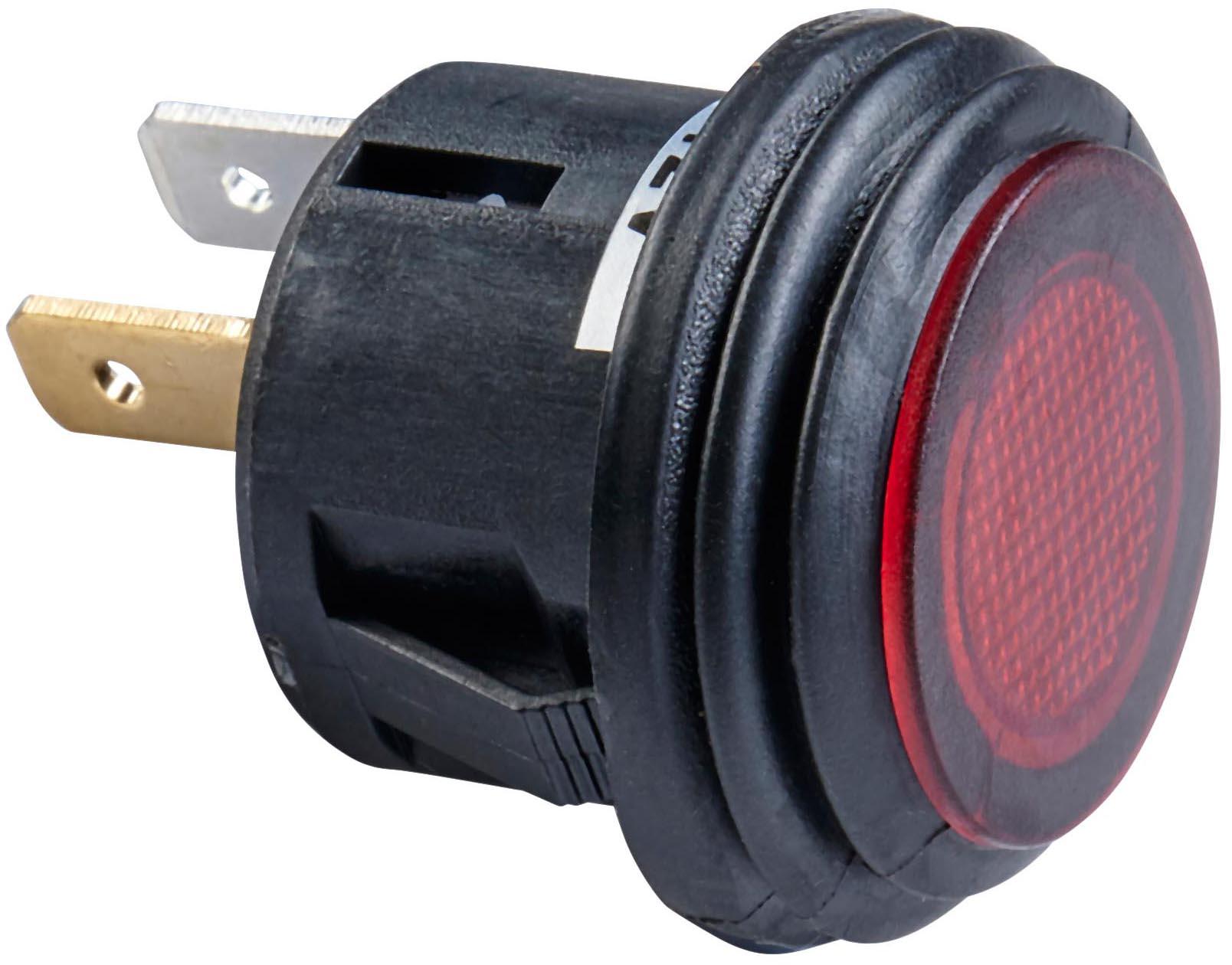 Halfords Push Switch On/Off Splash Proof Red (ELEC247)