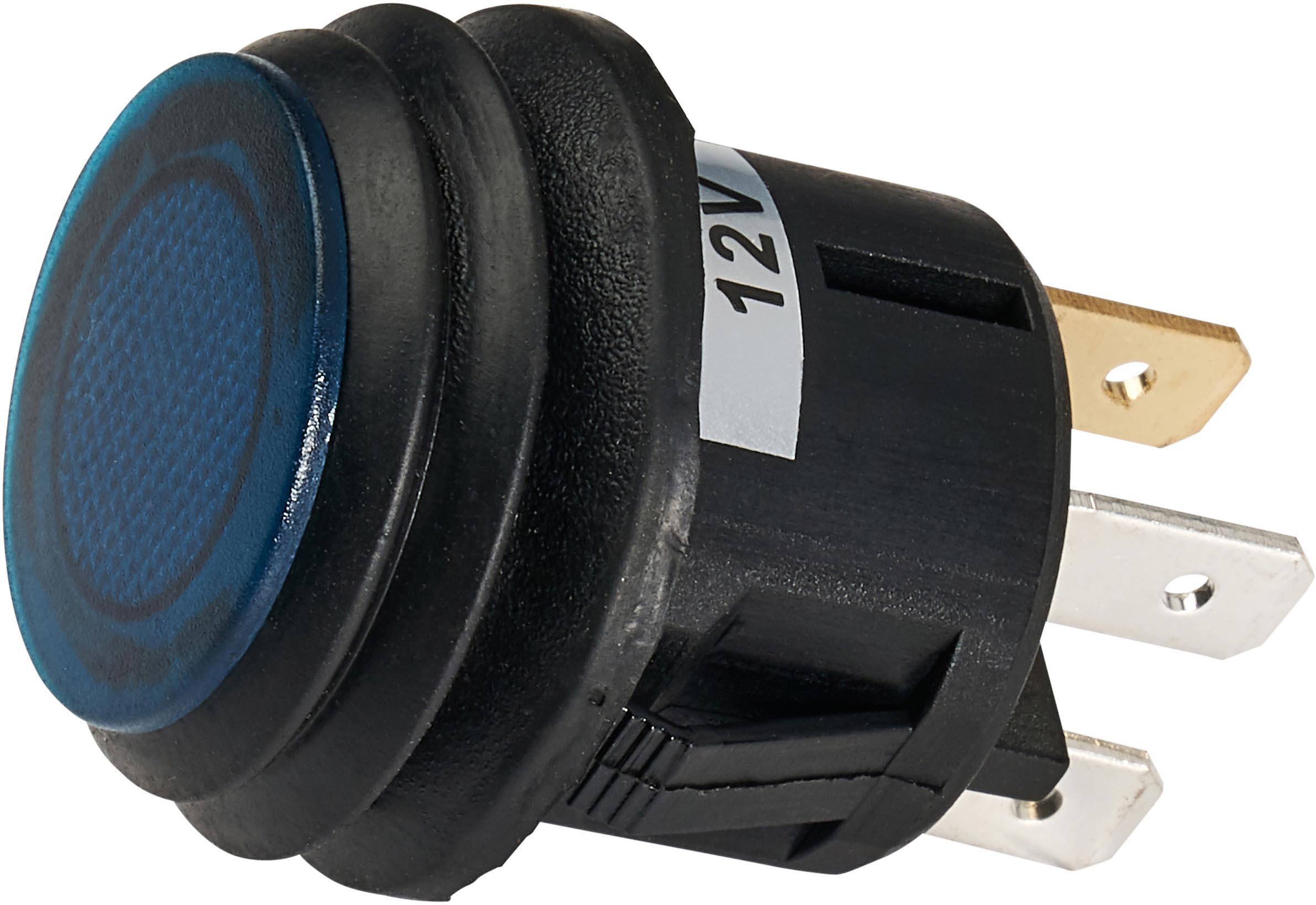 Halfords Push Switch On/Off Splash Proof Blue (ELEC246)