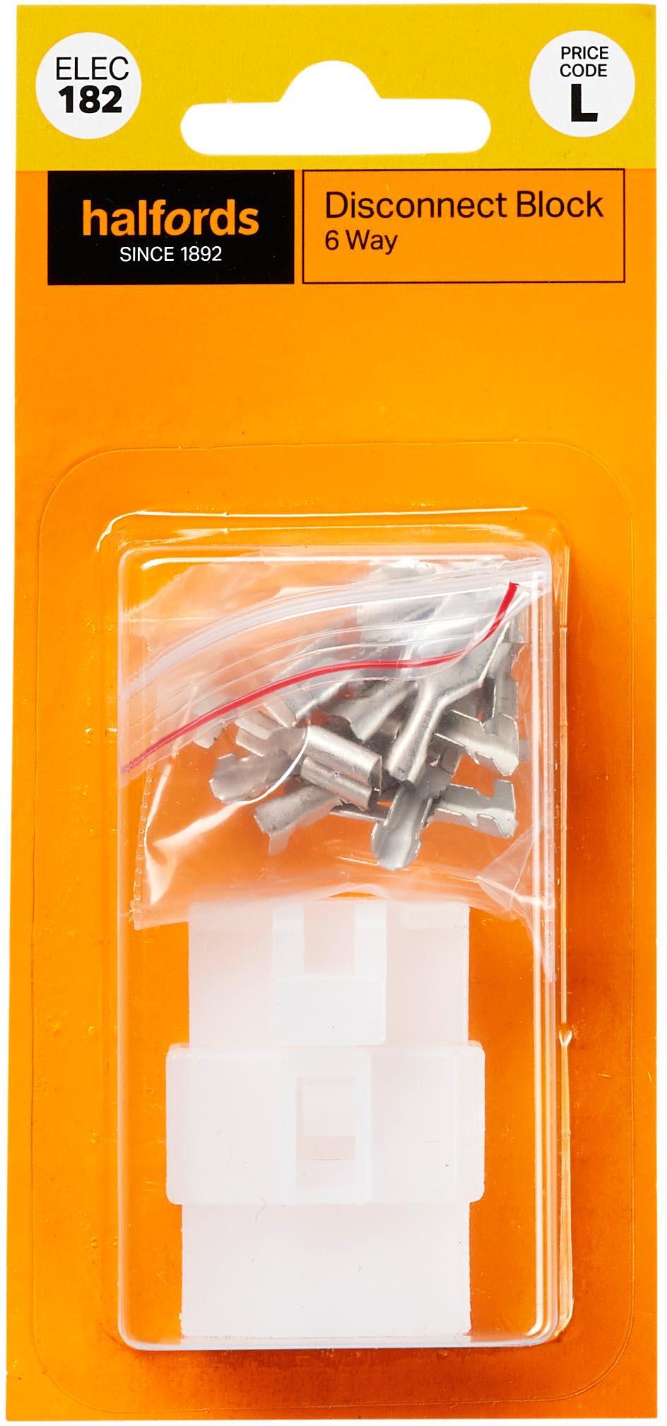 Halfords Wiring Disconnect Block 6 Way (ELEC182)