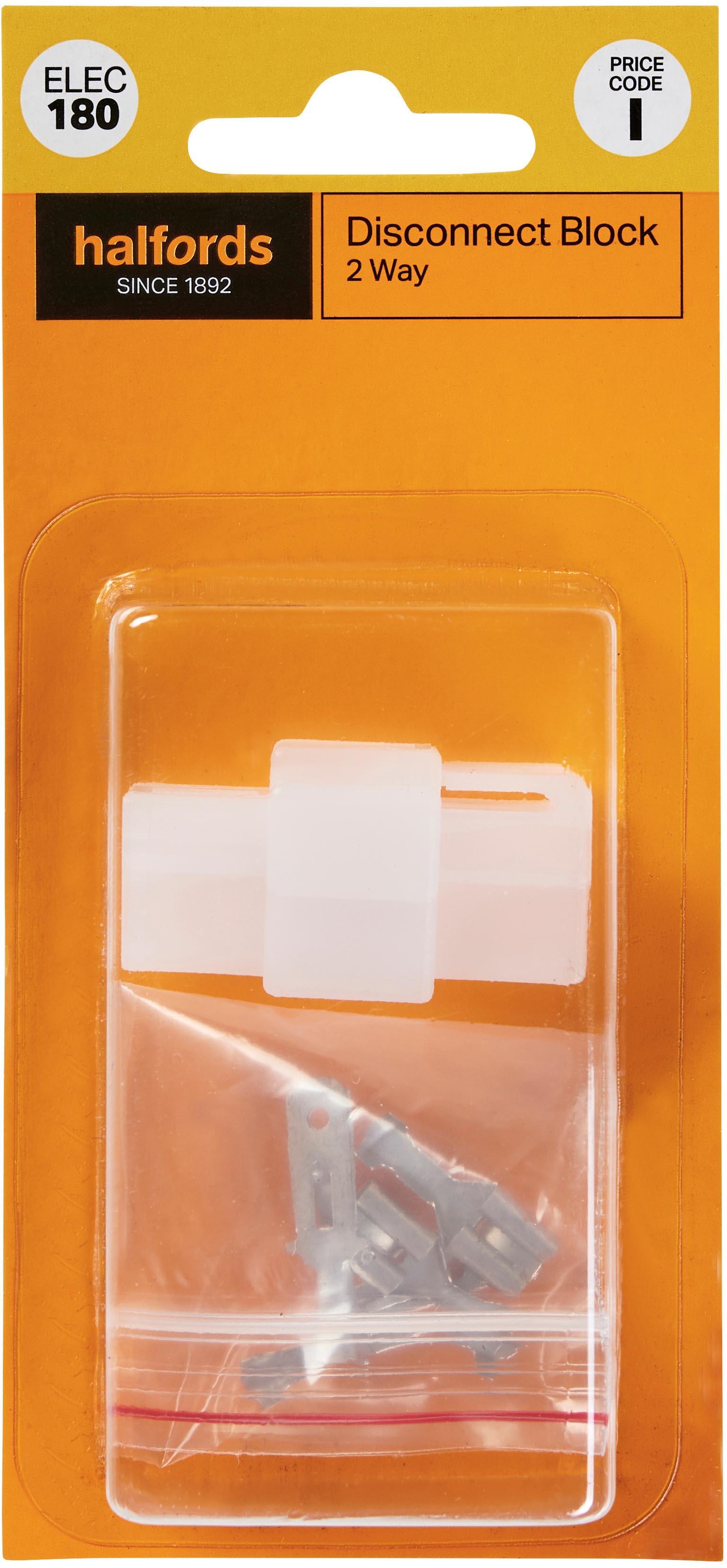 Halfords Wiring Disconnect Block 2 Way (ELEC180)