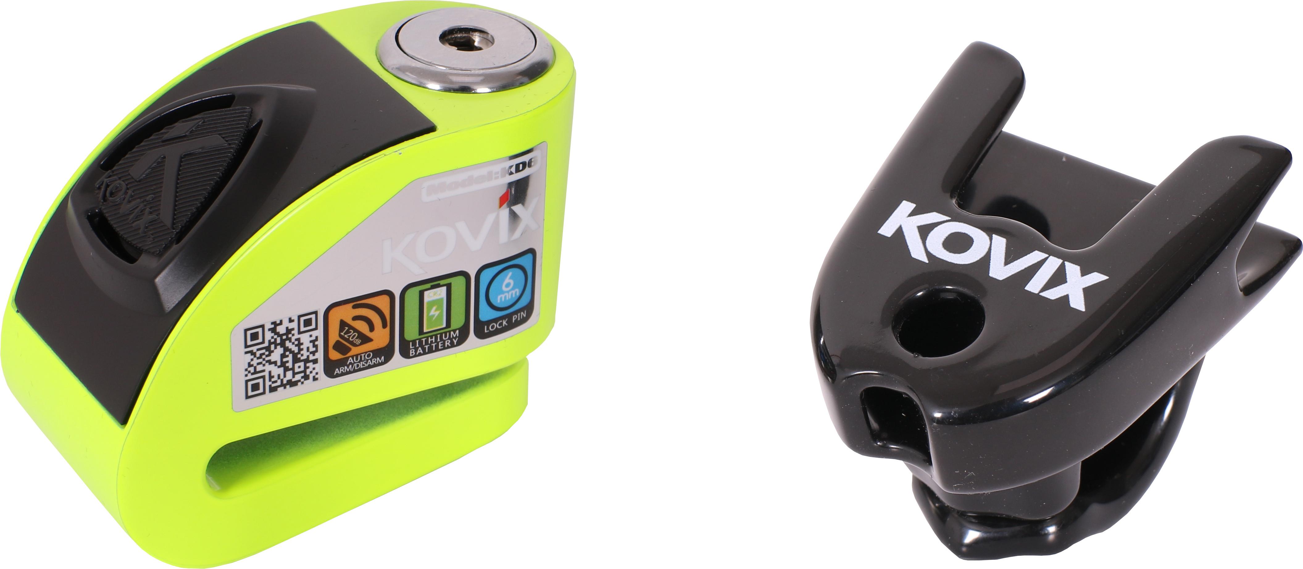 Kovix KD6 6mm Alarm Disc Lock & KC003 Disc Lock Holder Halfords UK