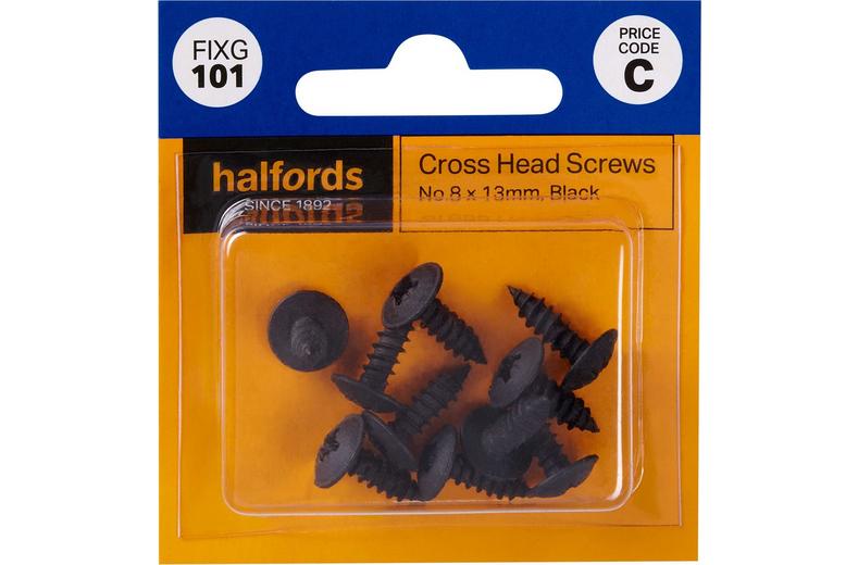 Halfords Cross Head Screws No8 x 13mm (FIXG101) Halfords Cross Head Screws No8 x 13mm (FIXG101)