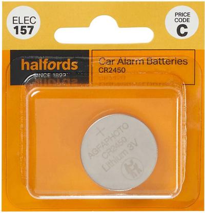 Halfords Car Alarm Battery CR2450 (ELEC157) Halfords Car Alarm Battery CR2450 (ELEC157)