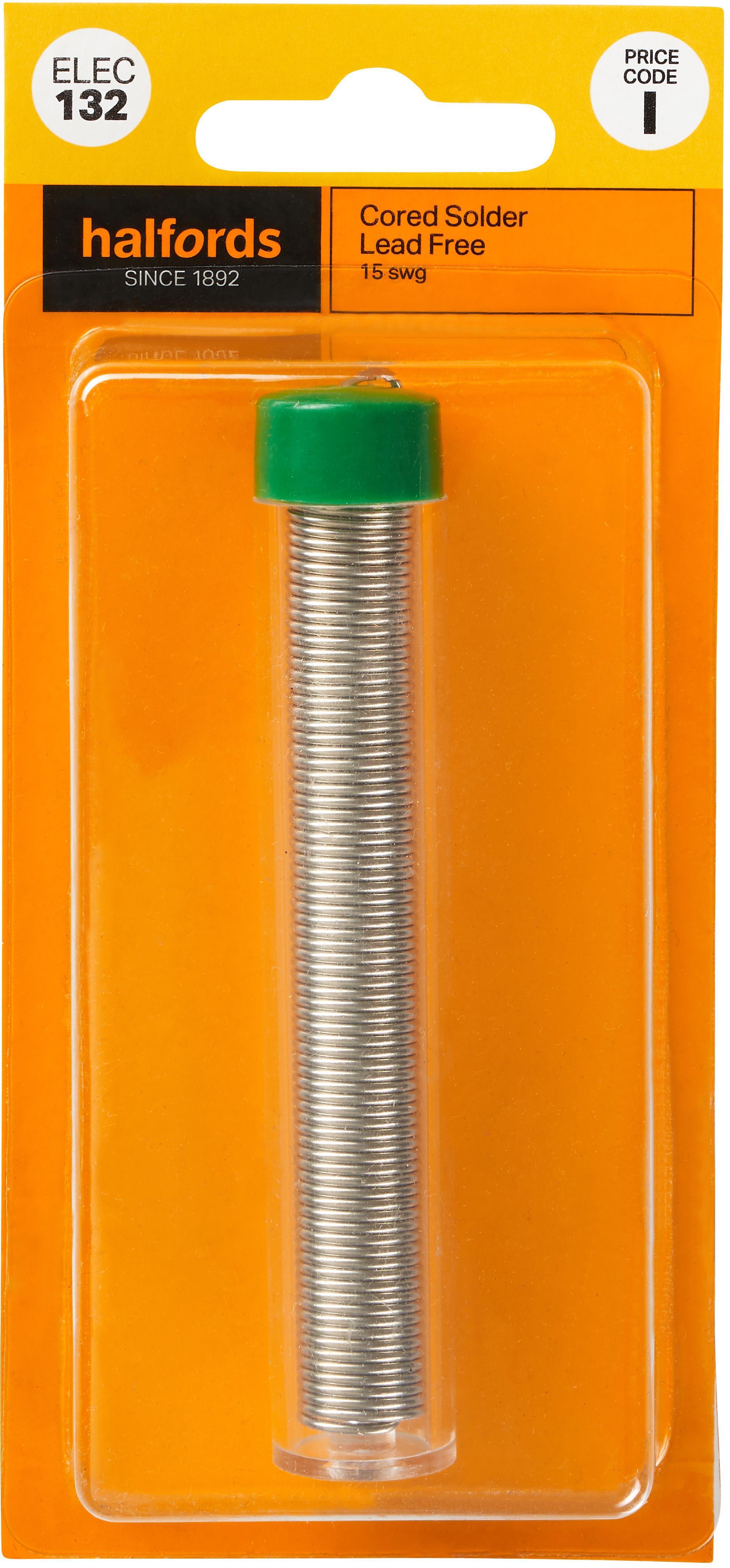 Halfords Cored Solder 15SWG Lead Free (ELEC132)
