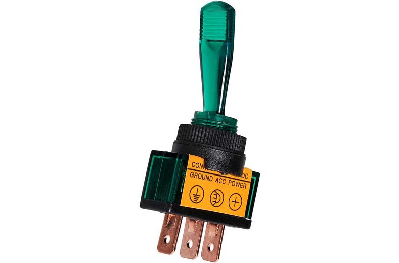 Halfords Toggle Switch 16 Amp Green (ELEC251) Halfords Toggle Switch 16 Amp Green (ELEC251)