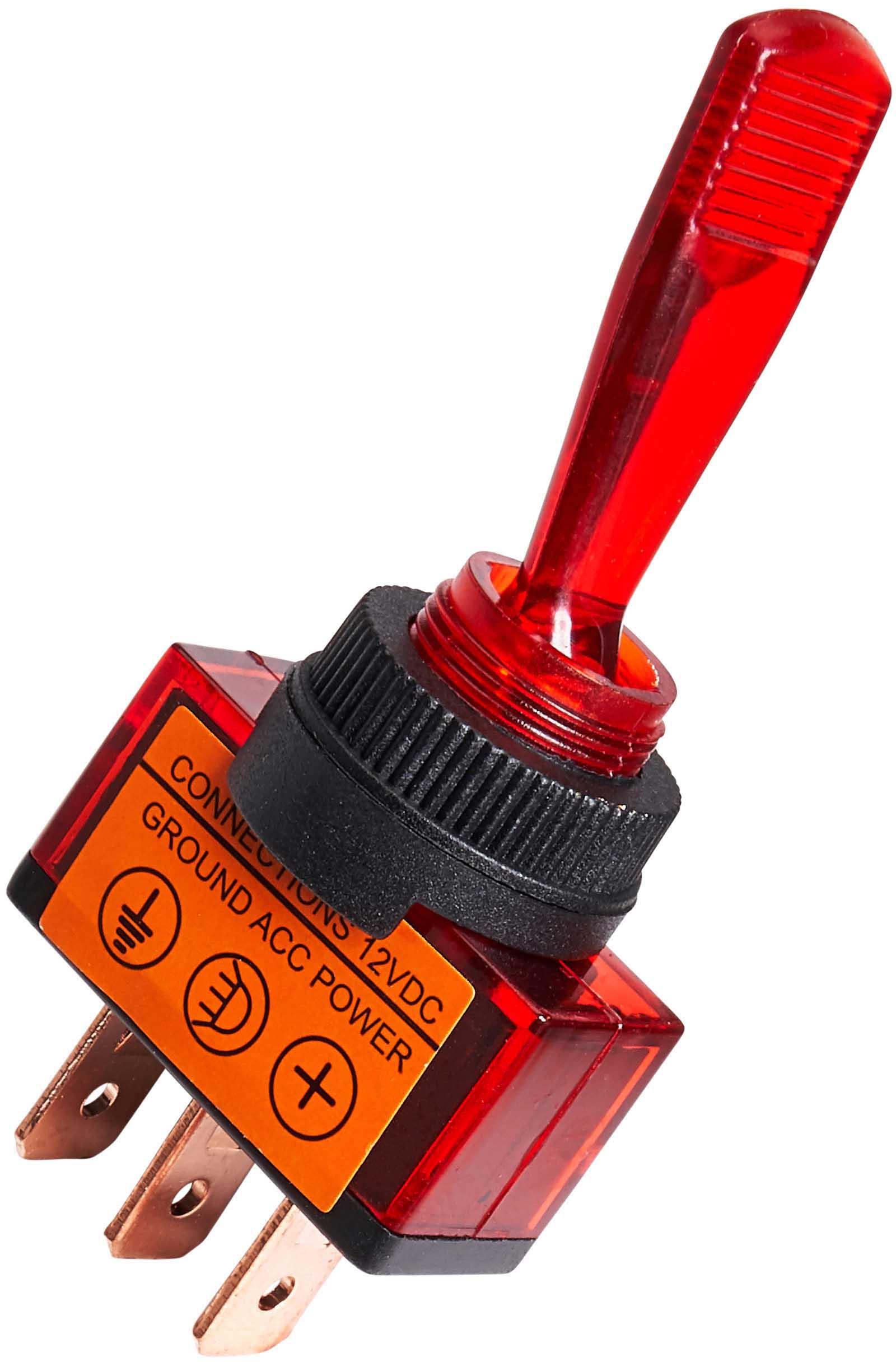 Halfords Toggle Switch 16 Amp Red (ELEC250)