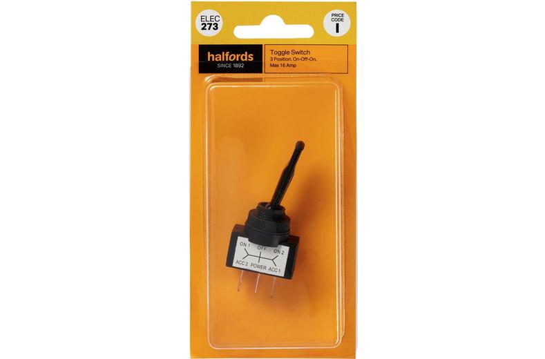 Halfords 3 Position Toggle Switch (ELEC273) Halfords 3 Position Toggle Switch (ELEC273)