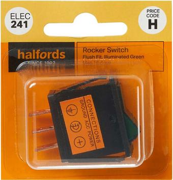 Halfords Illuminated Rocker Switch (ELEC241)