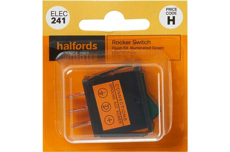 Halfords Illuminated Rocker Switch (ELEC241) Halfords Illuminated Rocker Switch (ELEC241)