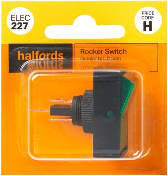 Halfords Illuminated Rocker Switch Max 16 Amp (ELEC227)