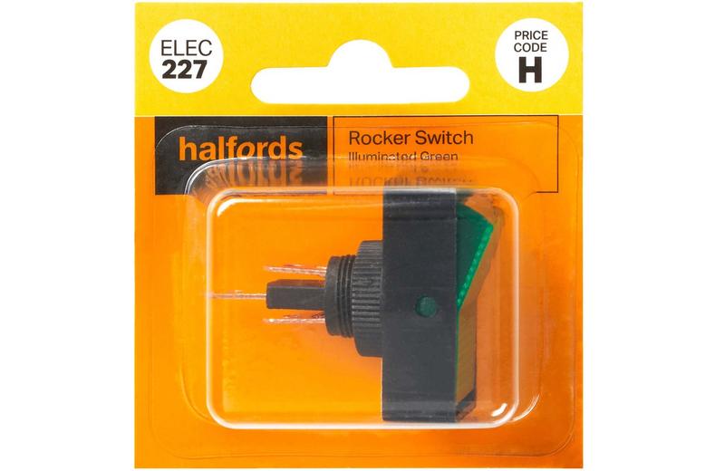 Halfords Illuminated Rocker Switch Max 16 Amp (ELEC227) Halfords Illuminated Rocker Switch Max 16 Amp (ELEC227)