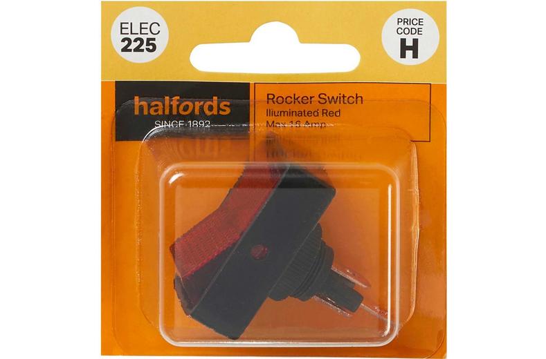 Halfords Illuminated Rocker Switch 16 Amp (ELEC225) Halfords Illuminated Rocker Switch 16 Amp (ELEC225)