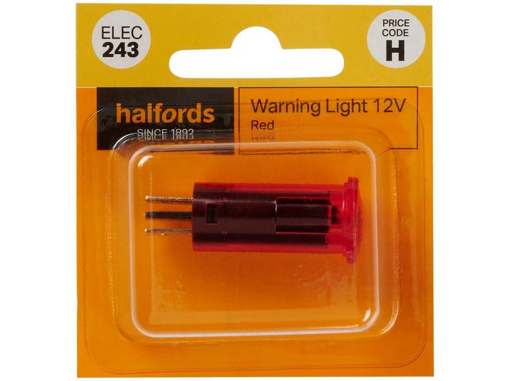 Halfords Warning Light 12V Red (ELEC243)