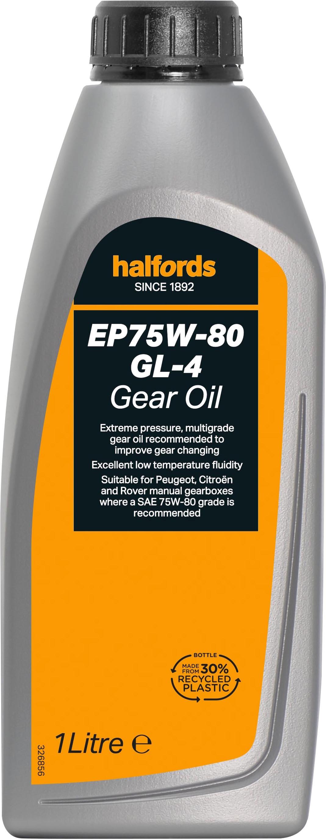 Halfords Gear Oil Ep 75W/80 Gl-4 1L