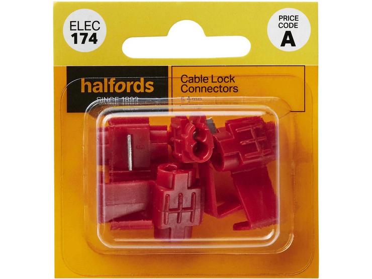 Halfords Cabel lock Connectors 5 Amp (ELEC174)