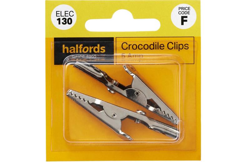 Halfords Crocodile Clips 5 Amp (ELEC130) Halfords Crocodile Clips 5 Amp (ELEC130)