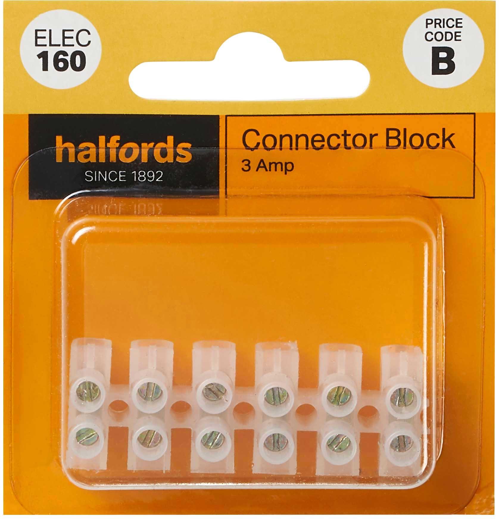 Halfords Connector Block 3 Amp (ELEC160)