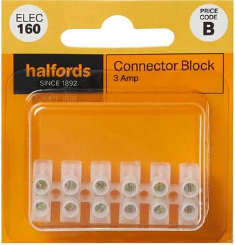 Halfords Connector Block 3 Amp (ELEC160)