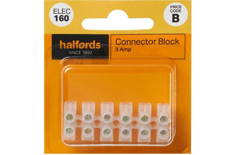 Halfords Connector Block 3 Amp (ELEC160) Halfords Connector Block 3 Amp (ELEC160)