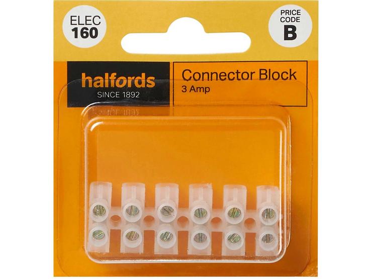 Halfords Connector Block 3 Amp (ELEC160)