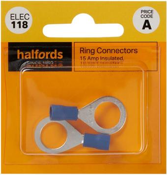 Halfords Ring Connectors 15 Amp/10mm (ELEC118)