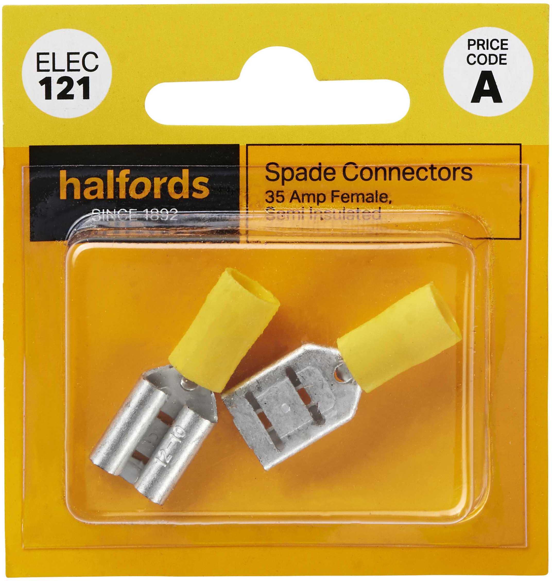 Halfords Spade Connectors 35 Amp/Female (ELEC121)
